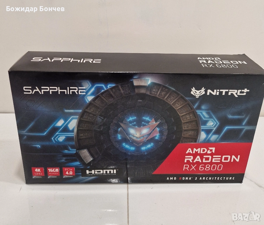 Sapphire NITRO+ AMD Radeon RX 6800 и Райзер коре х , снимка 1