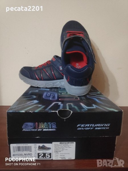 Продавам - светещи маратонки Скечърс номер 34, снимка 1