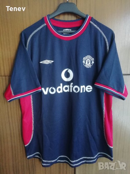 Manchester United Umbro Vintage рядка оригинална футболна тениска фланелка L Манчестър Юнайтед екип, снимка 1