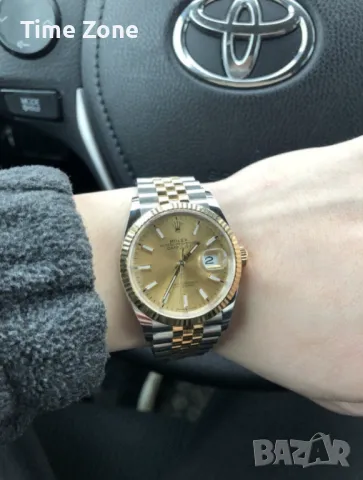 Rolex Datejust 36mm Two Tone Yellow Gold Champagne Dial Automatic Дамски Различни Варианти, снимка 11 - Дамски - 48183135