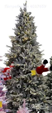 Елха!Супер реалистична коледна елха с вградени лампички по връхчетата., снимка 6 - Декорация за дома - 47892308