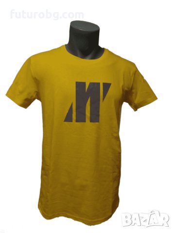 Мъжка тениска налична в два цвята бял и жълт с щампа печат отпред, снимка 4 - Тениски - 40409785