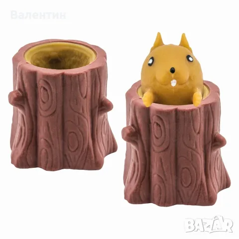 Анти - стрес играчка - дърво с катерица