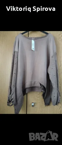 Нов дамски пуловер на Re design, снимка 2 - Блузи с дълъг ръкав и пуловери - 56319405