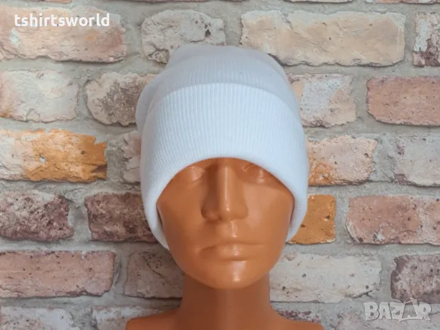 Нова зимна дамска/детска шапка в бял цвят, снимка 4 - Шапки - 47663935