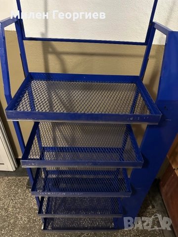 Метален стелаж с 5 кошници, снимка 2 - Стелажи и щандове - 52321411
