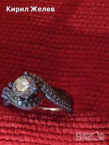 ПРЕКРАСЕН СРЕБЪРЕН АРТ ПРЪСТЕН СРЕБРО 925 с ЮВЕЛИРНО ФАСЕТИРАНИ КАМЪНИ ЦИРКОН 32500