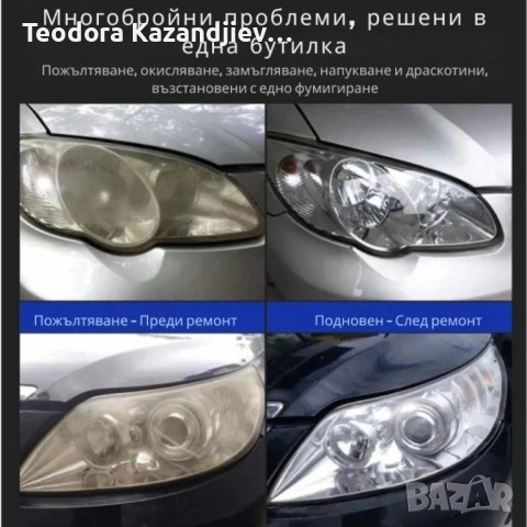 Комплект за нано покритие и възстановяване на фарове, снимка 4 - Аксесоари и консумативи - 51284695
