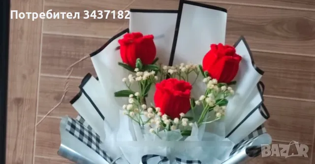  Ръчно изработени плюшени цветя. От бюджетни предложения, до оригинални такивя, снимка 6 - Изкуствени цветя - 49174922