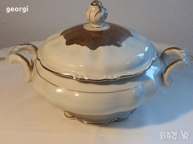 Ретро немски порцеланов супник с позлата   13/1