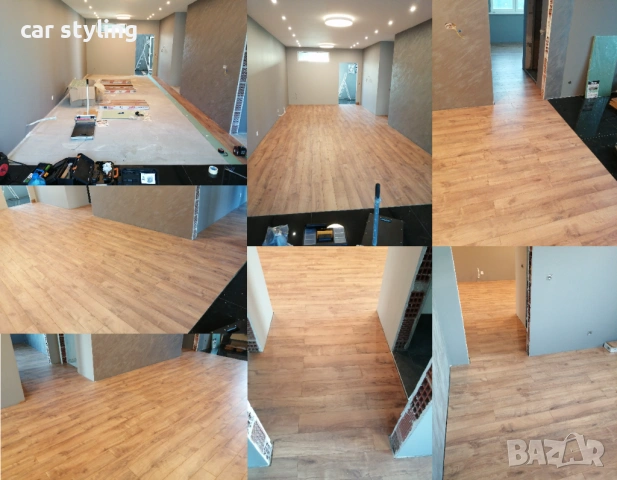 Монтаж на ламинат (ламиниран паркет) винил, первази, подложка XPS, снимка 9 - Монтажи - 47624965