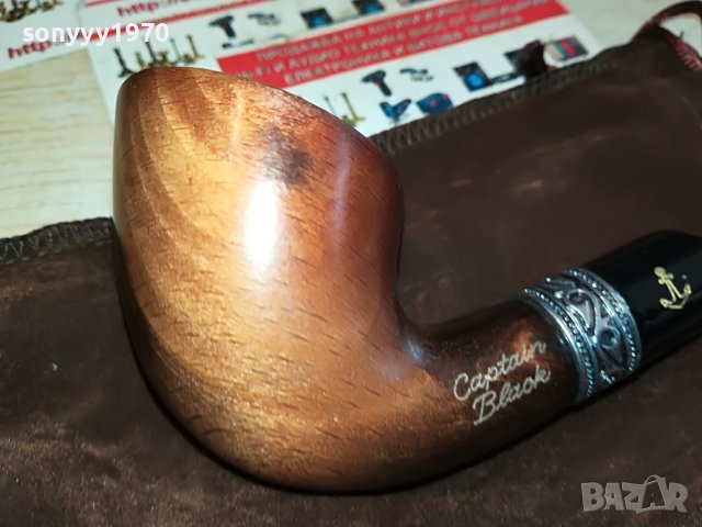 ДЪРВЕНА ЛУКСОЗНА ЛУЛА С ЛОГО И КЕЙС 0205231820, снимка 4 - Лули - 40565799