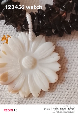 Стар красиво колие от естествен камък, снимка 2 - Антикварни и старинни предмети - 53754316