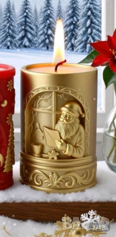 Молд свещ дядо Коледа с писмо 