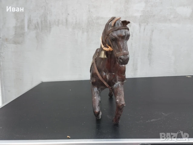 Статуетка Кожена камила / Кожена фигурка Кон , снимка 7 - Други ценни предмети - 51335706