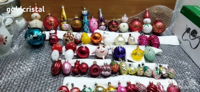 Новогодишна коледна играчка стъклен връх, снимка 2 - Антикварни и старинни предмети - 36241106