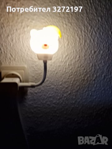 LED USB Сладка карикатура нощна лампа Мече, Дистанционно управление, снимка 14 - Други - 40900106