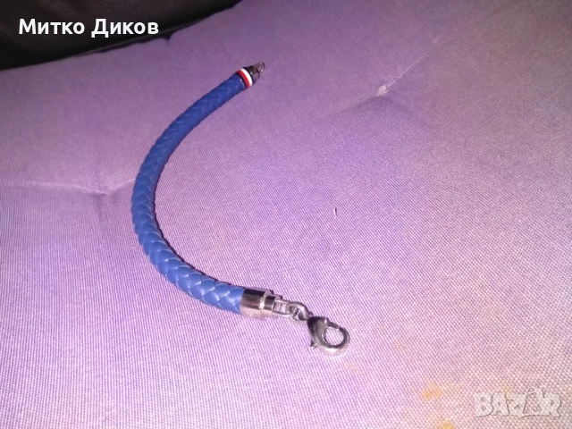 Tommy Hilfiger гривна естествена кожа нова синя оригинална, снимка 12 - Гривни - 51093889