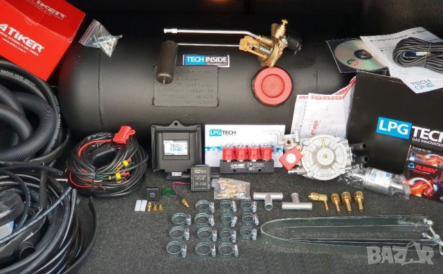 ГАЗОВ ИНЖЕКЦИОН LPG TECH 4цил. пълен комплект + 25л. gazov injekcion 4