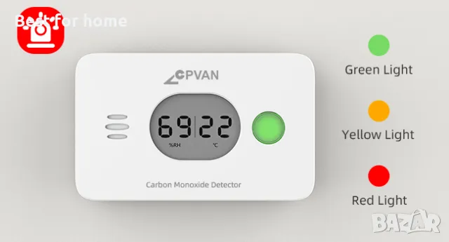 Детектор за въглероден окис  CO CPVAN безжичен 3-в-1- COS- X3 Plus, снимка 12 - Други инструменти - 49255913