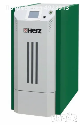 Пелетен котел HERZ Pelletstar 30 kW T-Control + оригинален бункер 195 л + шнек – пълен комплект