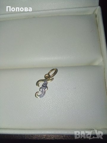 Злато   с диамант /златен медальон  буква Г/