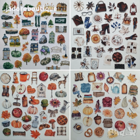 Дизайнерски скрапбук стикери Есен/ Хелоуин различни видове, снимка 2 - Други - 42119125