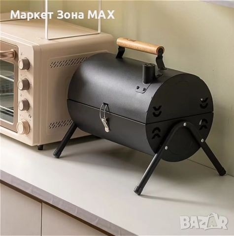 Мобилна метална двойна пещ за барбекю – перфектният подарък за открито! , снимка 6 - Барбекюта - 52927456