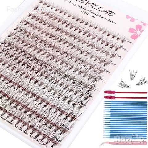 Нови 240 броя Индивидуални клъстерни мигли Изкуствени Мигли Жени Поддръжка