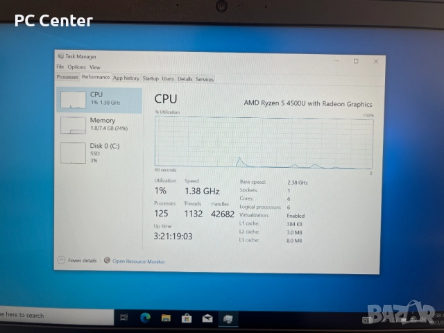 Лаптоп Lenovo ThinkPad L14, AMD Ryzen 5 4500U, 8GB ram, снимка 3 - Лаптопи за работа - 51811210