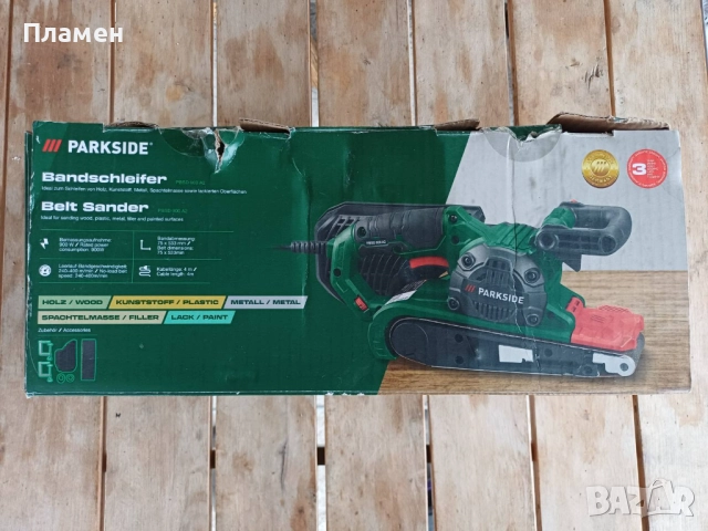 Лентов шлайф ParkSide 900W / Парксайд, снимка 3 - Шлайфмашини - 52903854