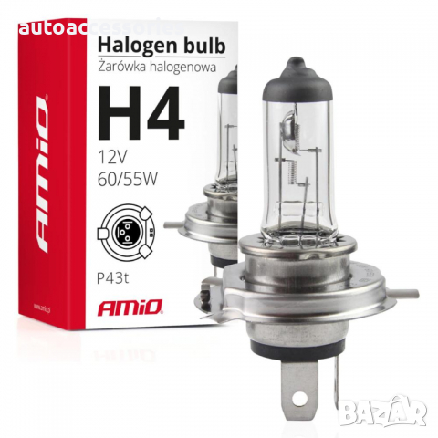 3000053285 Халогенна крушка H4 12V 60 / 55W UV филтър (E4) 01268, снимка 1