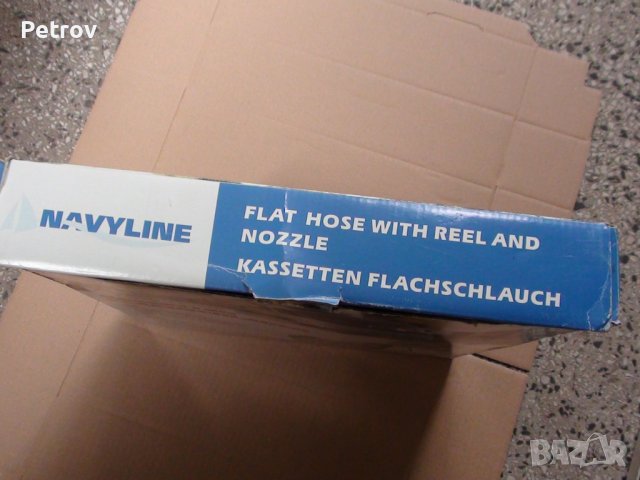 Маркуч - 15 m Немски Качествен плосък маркуч с Адаптери на макара - внос от Германия !!!, снимка 12 - Градински инструменти - 39386648