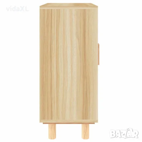 vidaXL Сайдборд, кафяв, 60x30x70 см, бор масив и естествен ратан, снимка 6 - Бюфети - 56147098