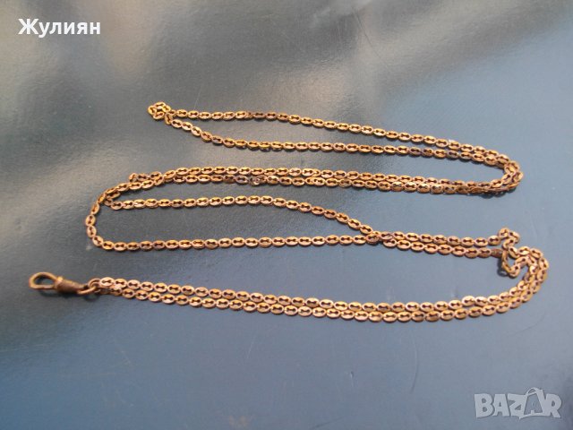 СТАР ПОЗЛАТЕН КЮСТЕК ЗА ДЖОБЕН ЧАСОВНИК, снимка 1