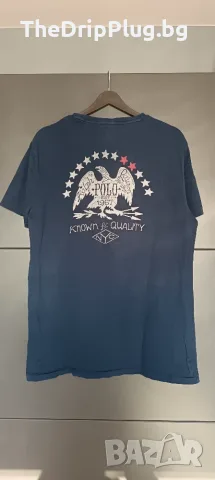 Polo Ralph Lauren мъжка тениска размер L с джобче тъмно синя, снимка 2 - Тениски - 55805405
