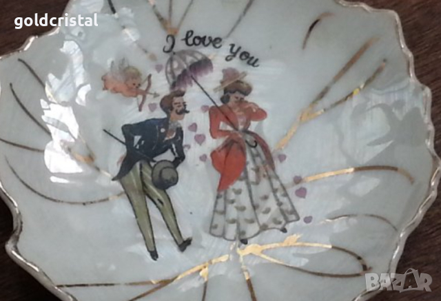 Ретро чинийки фин порцелан с позлата , снимка 6 - Антикварни и старинни предмети - 17304483