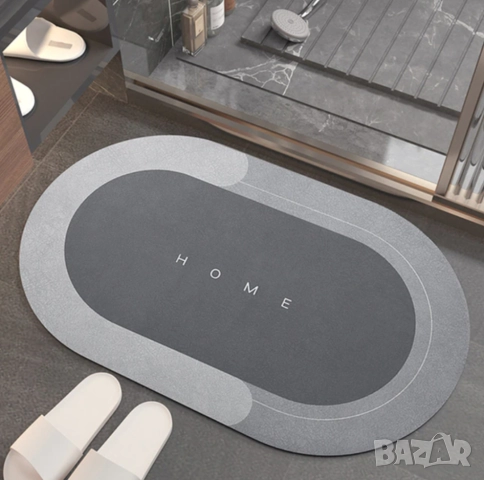 Силно абсорбиращ килим за баня против хлъзгане - Цвят - син, сив, зелен!, снимка 3 - Други стоки за дома - 52037078