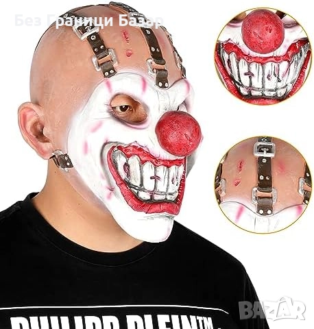 Нова Хорър клоун маска за Хелоуин, сцена, клубни събития парти костюм карнавал, снимка 2 - Други - 51903894