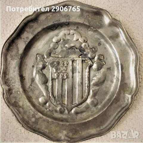 Стари немски чинии за стена с маркировка , снимка 4 - Декорация за дома - 34746647