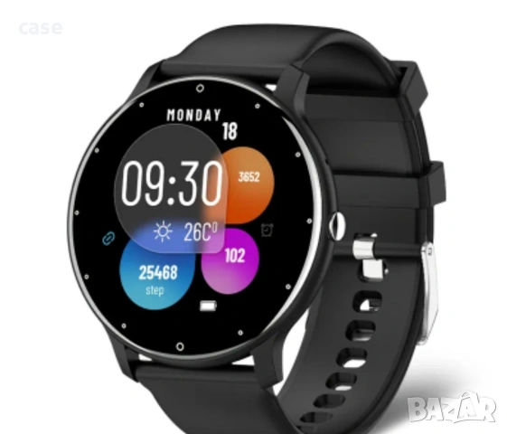 Смарт часовник с тъчскрийн 45мм с издържлива батерия за Андроид и Айфон