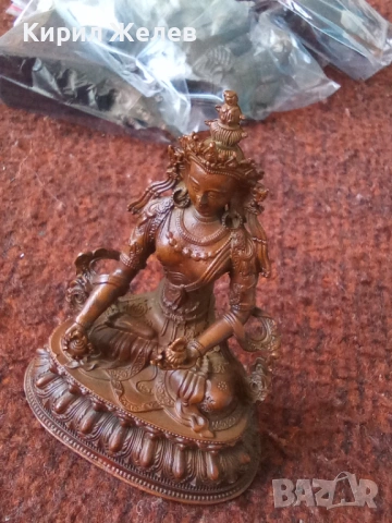 Бронзова статуетка тара 54228, снимка 8 - Колекции - 53754492