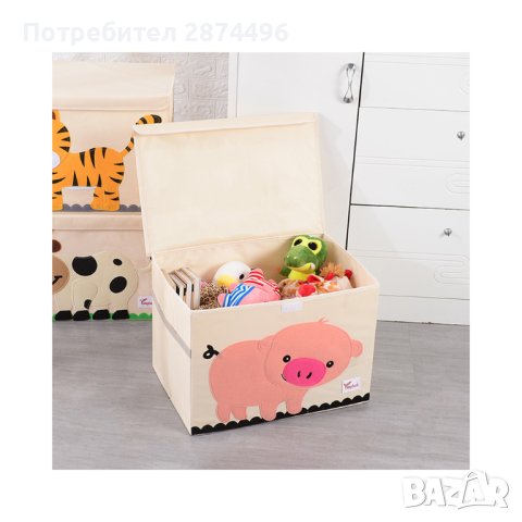 3890 ПРАВОЪГЪЛНА С КАПАК сгъваема кутия за играчки, снимка 10 - Други - 41642416