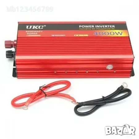 Висококачeствен мощен инвертор за автомобил UKC 12V-220V, 4000W