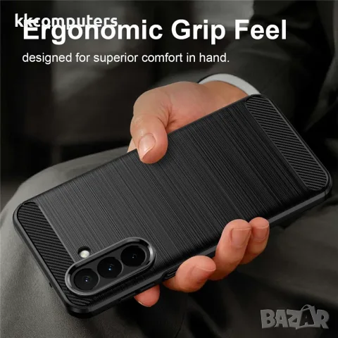 За Samsung Galaxy A27 5G TPU Калъф Carbon Fiber Brushed със Скрийн Протектор – 3 цвята, снимка 4 - Калъфи, кейсове - 55885656