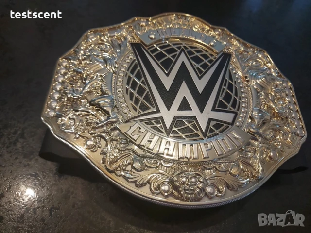 Шампионски пояс WWE Modern World Heavyweight Championship световната титла в кеча Mattel belt колан, снимка 2 - Колекции - 48386638