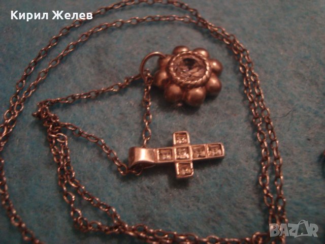 СРЕБЪРНО КРЪСТЧЕ и МЕДАЛЬОН с ЦИРКОНИ и СРЕБЪРНА ВЕРИЖКА СРЕБРО 925 ФИНО БИЖУ КОЛИЕ 25905, снимка 12 - Колиета, медальони, синджири - 35719226