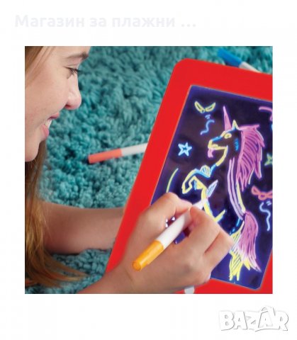 ДЕТСКИ СВЕТЕЩ МАГИЧЕСКИ ТАБЛЕТ ЗА РИСУВАНЕ MAGIC SKETCH PAD - код 2650, снимка 4 - Рисуване и оцветяване - 34165504
