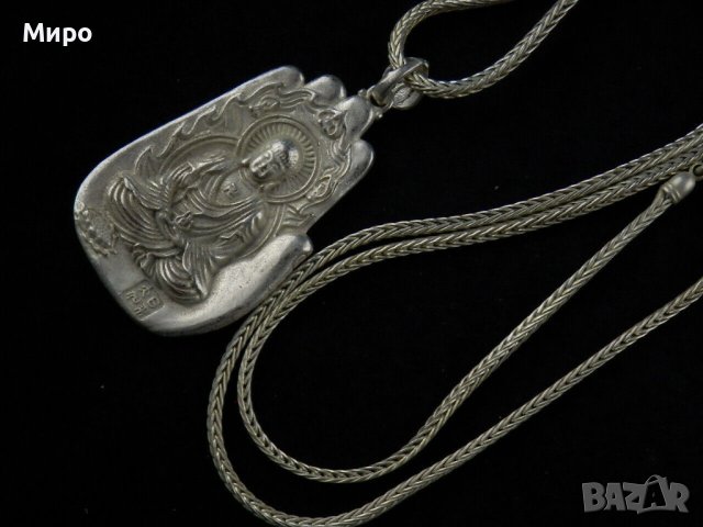 БУДА РЕЛИГИЯ БУДИЗЪМ МЕДАЛЬОН ТАЛИСМАН АМУЛЕТ КОЛИЕ ЛАНЕЦ , снимка 2 - Антикварни и старинни предмети - 42014620