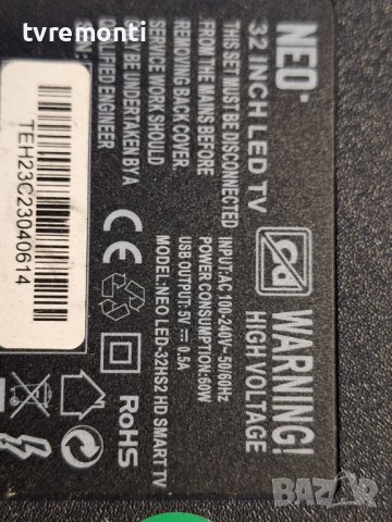 TCon BOARD DCBBM-A160A-01 for NEO модел LED-3240SW HD SMART for 32inc DISPLAY 37,2-42V/600mA, снимка 6 - Части и Платки - 44348319